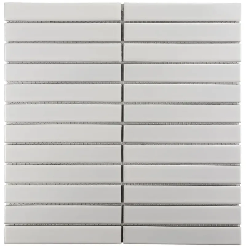 Laatste Kans Tegelsample The Mosaic Factory Sevilla smalle vinger 2.2cm mozaïek tegels 30x30 wit