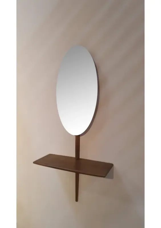 Flitsaanbieding Livingfurn Brigitte spiegel ovaal met legplank