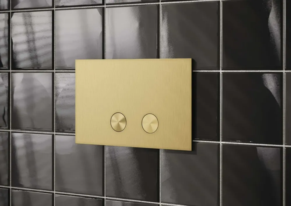 Koopje IntiBath Eden drukplaat goud geborsteld