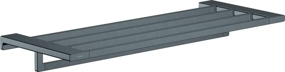 Hansgrohe AddStoris handdoekrek met houder zwart chroom geborsteld Uitverkoop