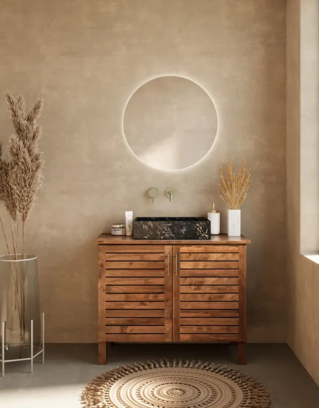 Dagaanbieding Livli Amira badkamermeubel 100cm met rechthoekige portoro gold waskom