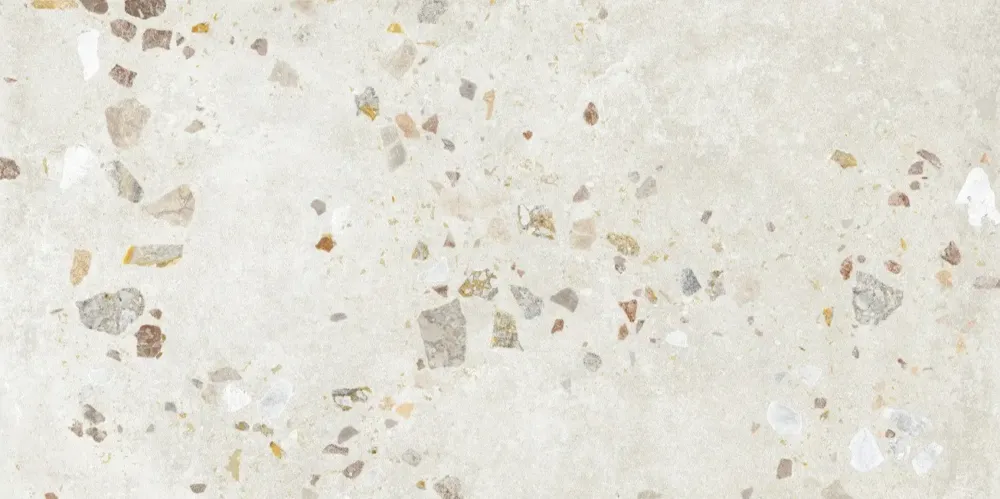 Bestel Nu Navale Colmey vloertegel terrazzo 60x120cm ivoor gerectificeerd