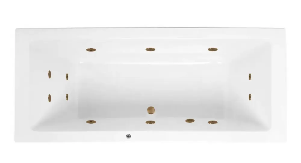 Lambini Designs Cube bubbelbad 190x90cm elektronisch met 6+4+2 hydrojets goud Beste Prijs