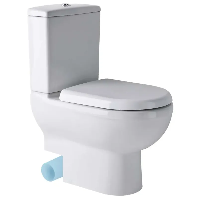 Nieuw Eastbrook Dura toiletpot back to wall met aansluiting rechts wit glans zonder reservoir