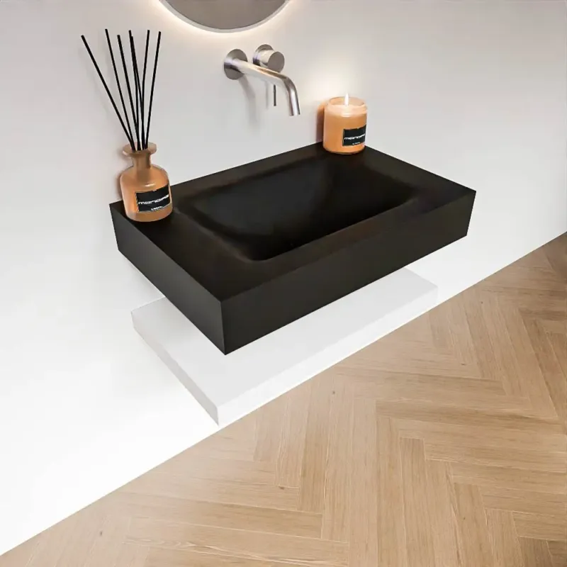 Veilige Betaling Zaro Alan badmeubel 70cm met planchet talc en vrijhangende wastafel cloud midden zonder kraangat urban
