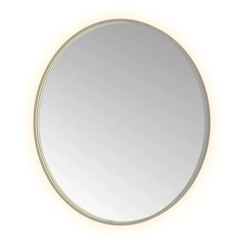 Hotbath &More Round spiegel 100cm geborsteld gunmetal PVD Must-Have