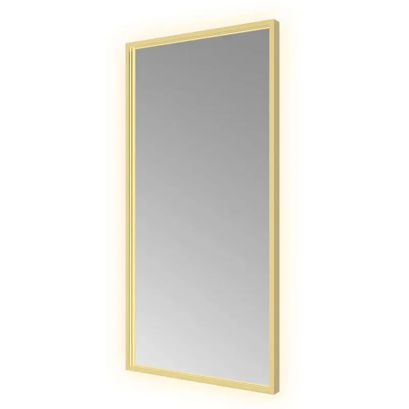 Seizoensaanbieding Hotbath &More Square rechthoekige spiegel 50x100cm geborsteld messing PVD