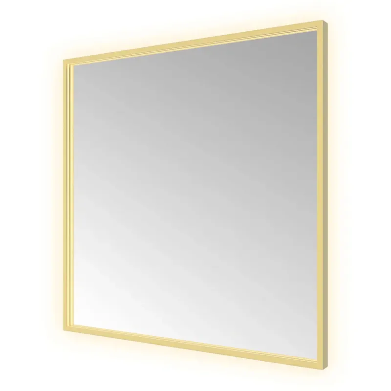 Hotbath &More Square rechthoekige spiegel 80x80cm geborsteld messing PVD Laatste Kans
