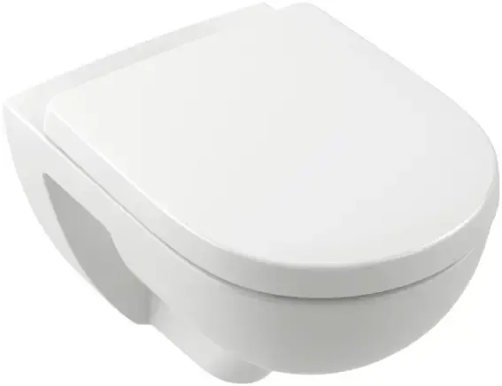 Beste Prijs Villeroy & Boch O.novo hangend randloos toilet met TwistFlush softclose zitting wit glans