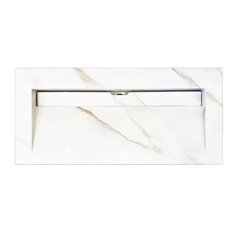 Direct Beschikbaar Lambini Designs Quri keramische wastafel 100cm marmer zonder kraangat