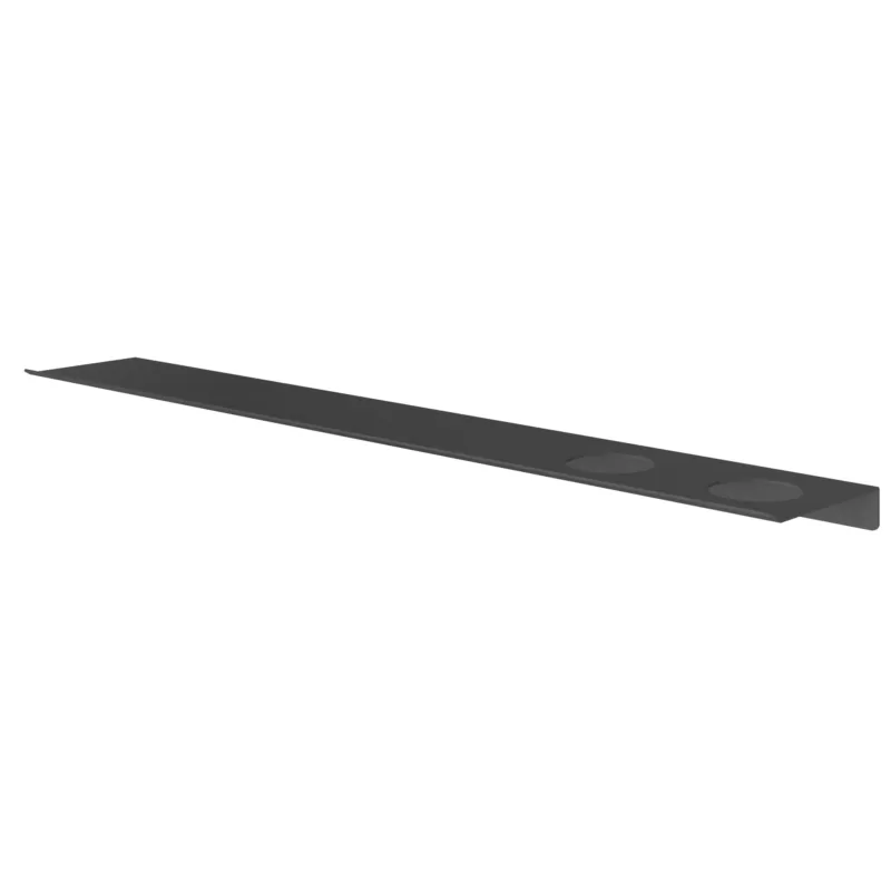 Hotbath &More planchet 80cm met twee uitsparingen voor een zeepdispenser of beker zwart PVD Koop Online