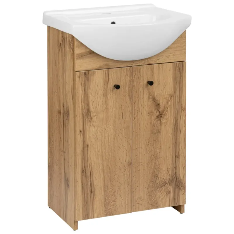 Plazan Basic badkamermeubel 50cm eiken Finale Uitverkoop