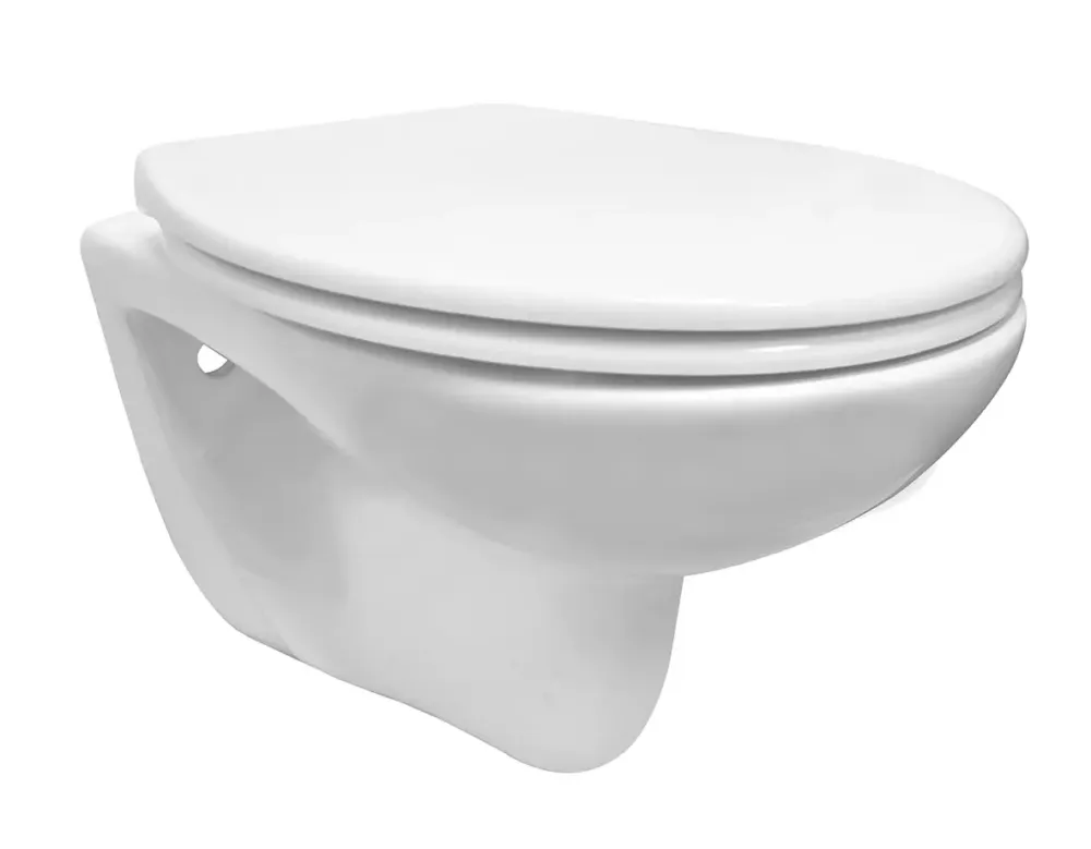 Op = Op Mueller Pluto randloos toiletpot met zitting wit glans