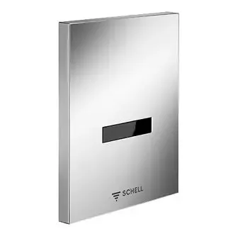 Schell Edition E urinoirsturing kunststof 9V m. batterij en frontplaat m. infrarood sensor chroom Populair