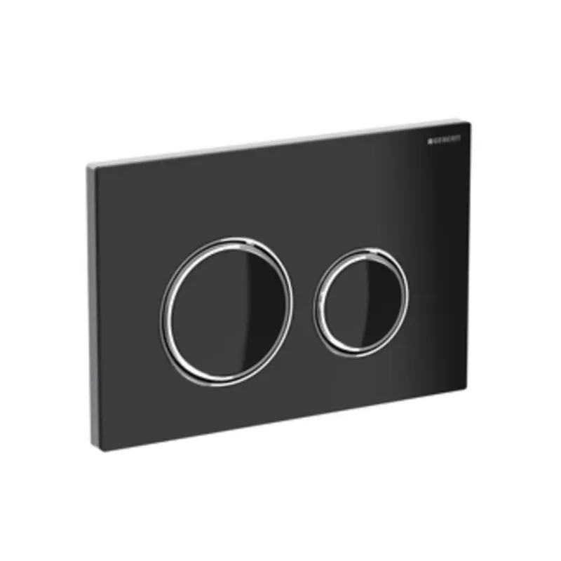 Geberit Sigma 50 drukplaat glans zwart met chromen knoprand Gecertificeerd