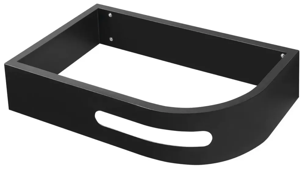Koop Vandaag Sapho Pulse wastafel console mat zwart links 74.5x44.5cm