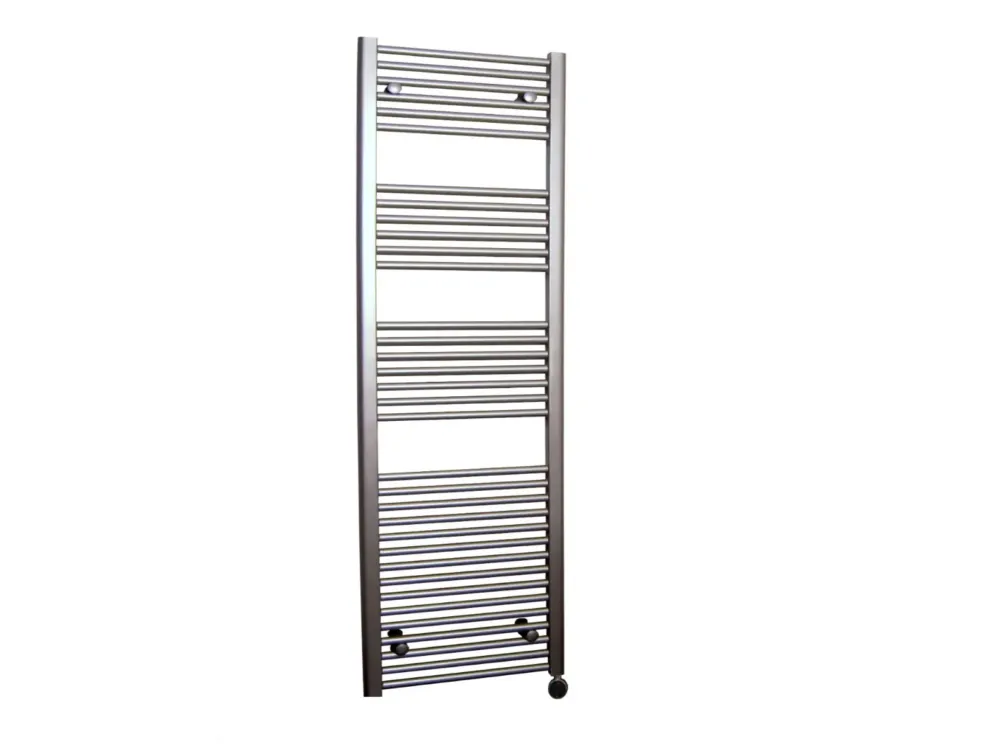 Sanicare elektrische design radiator 60x112cm inox look met thermostaat rechts chroom Flitsaanbieding