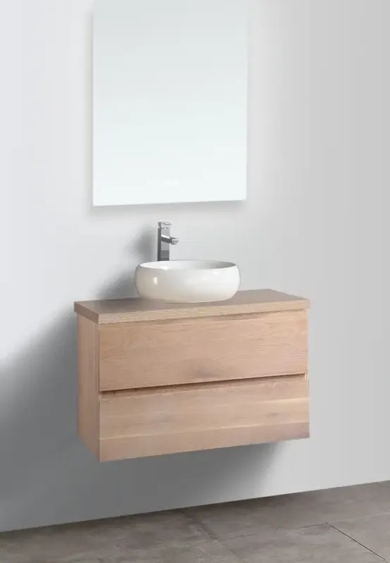 B-Stone Natural badkamermeubel 90cm licht eiken Express Levering
