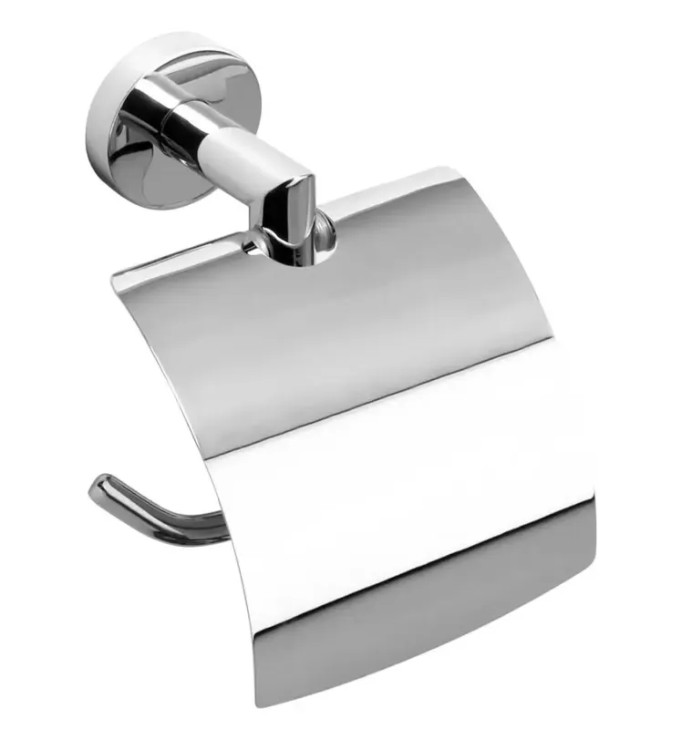 Betaalbaar Sapho X-Round toiletrolhouder met klep type 2 chroom