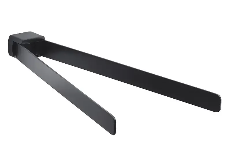 Gedy Pirenei draaibare handdoekhouder 36cm mat zwart Premium