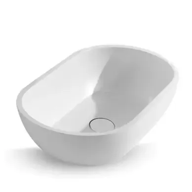 Lage Prijs SSI Design Caorle Solid Surface waskom 56x32x15cm mat wit