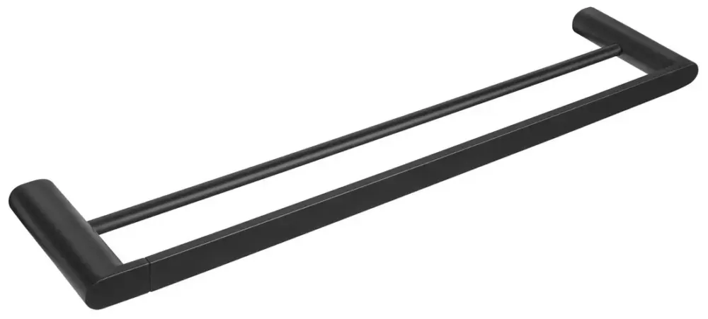Exclusieve Aanbieding Sapho Flori dubbele handdoekhouder 60cm mat zwart