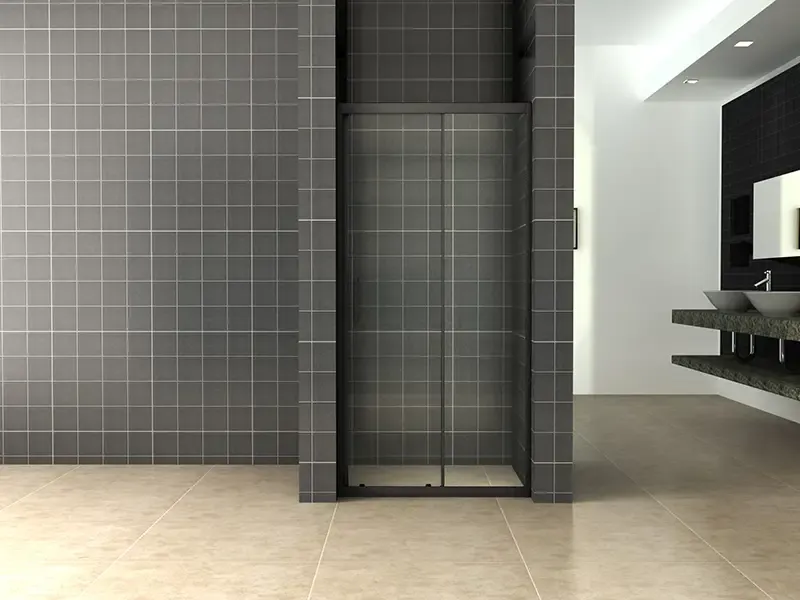 Mueller Manhattan schuifbare nisdeur 140x200cm mat zwart Uitverkoop