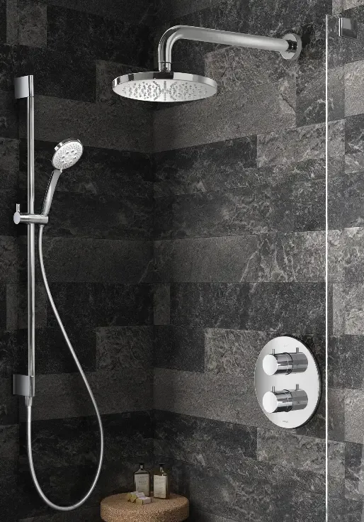 Hotbath Get Together IBS1A inbouw regendouche met 3s handdouche en glijstang chroom Superprijs