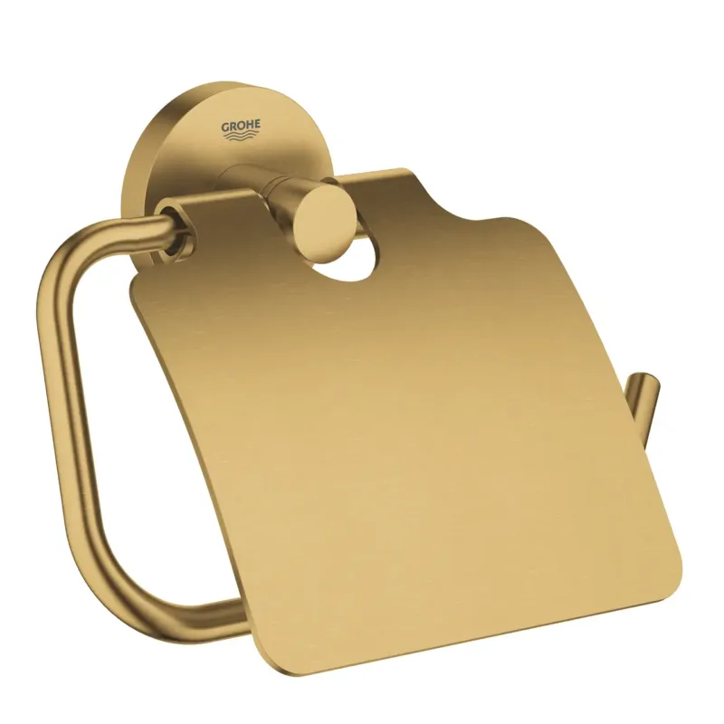 Voordeelprijs Grohe Essentials toiletrolhouder met klep brushed cool sunrise