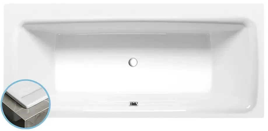 Polysan Kvadra Slim ligbad 170x80x47cm wit Nieuw