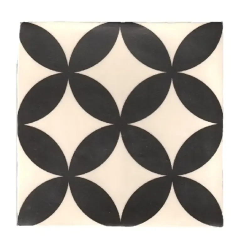 Goedkoop Terre d‘Azur Madelaine Decor 21 wandtegel 13x13cm zwart/wit - 30 stuks per doos