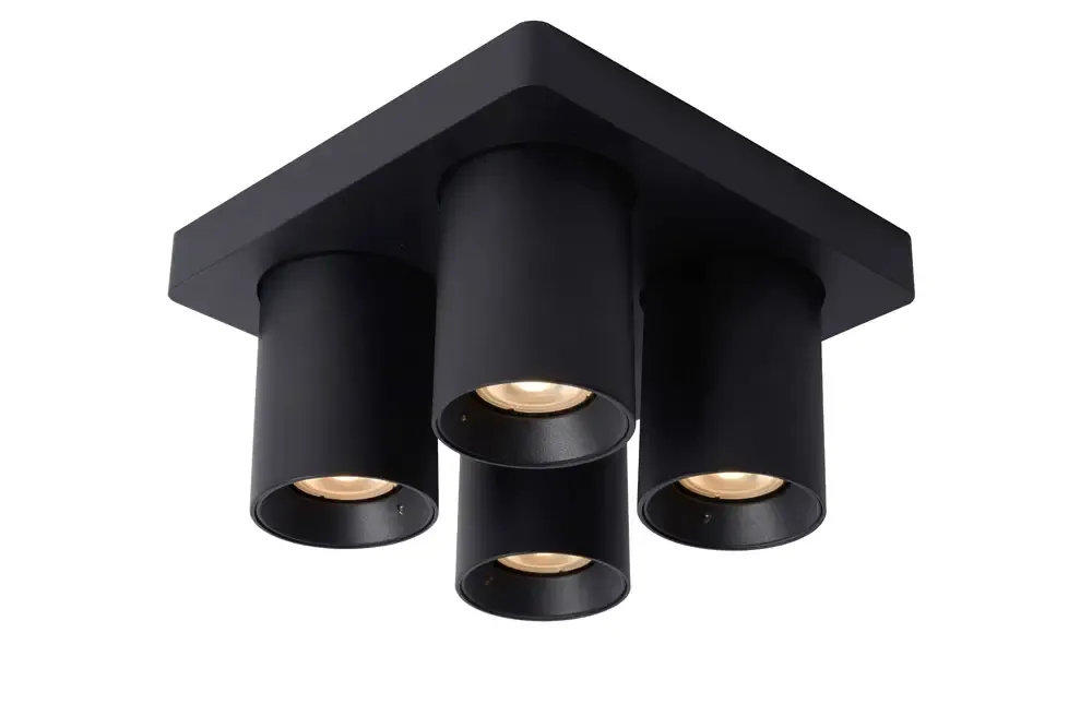 Tijdelijk Beschikbaar Lucide Nigel plafondlamp 4x 5W zwart