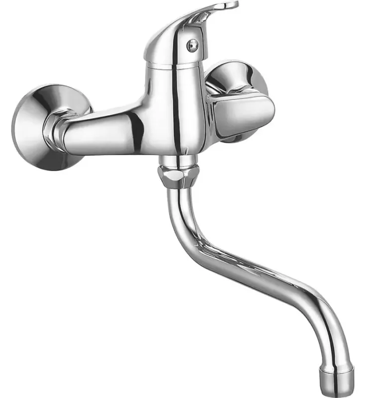 Aqualine 35 wastafelkraan met draaibare uitloop 18cm hartafstand 15cm chroom Hete Deal